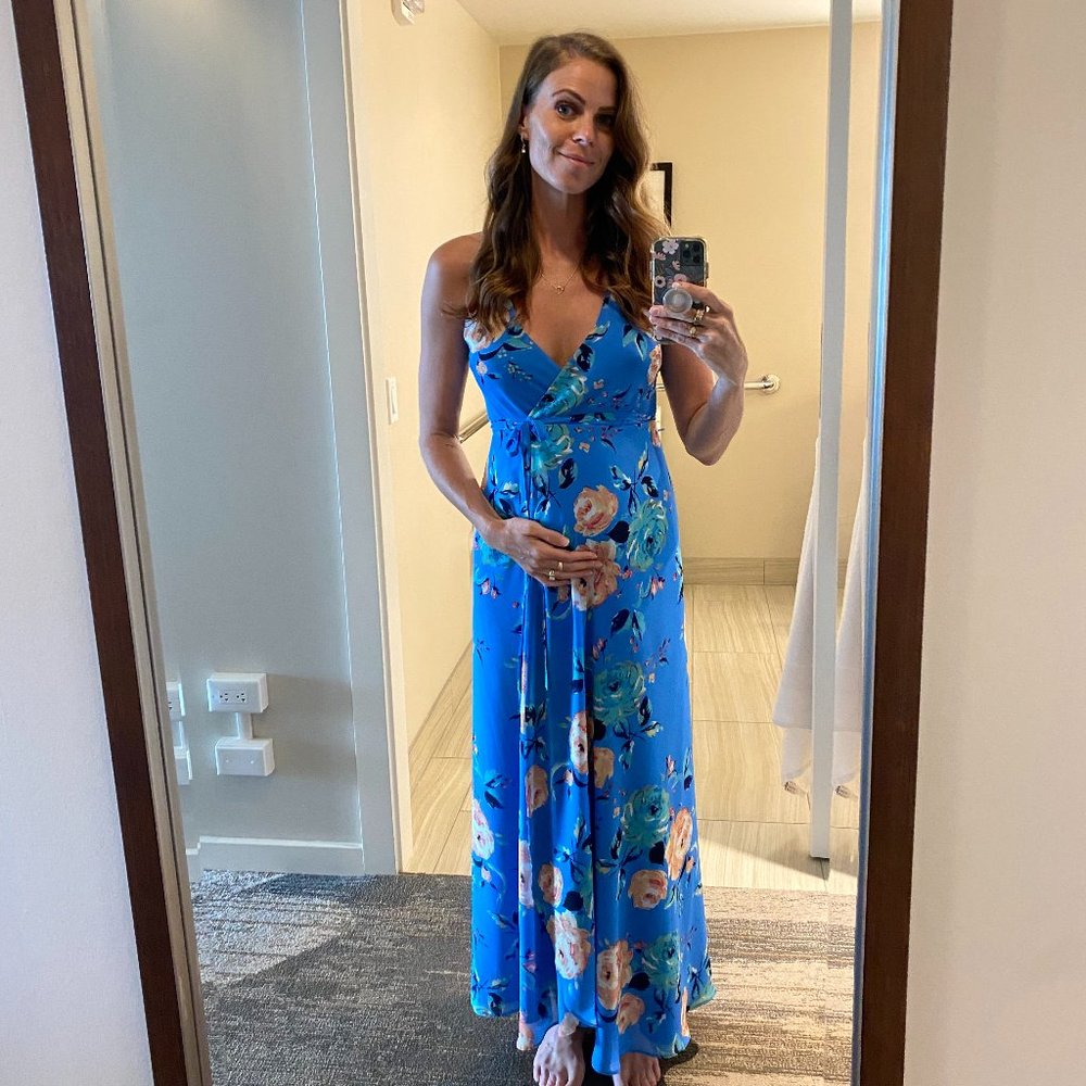 Yumi Kim rush hour maxi in blue floral print size small